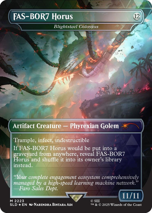 Image for FAS-BOR7 Horus - Blightsteel Colossus (Rainbow Foil) (2223) (Foil) [Secret Lair Drop Series] - Magic: The Gathering
