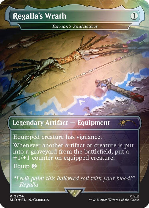 Image for Regalla's Wrath - Tarrian's Soulcleaver (Rainbow Foil) (2224) (Foil) [Secret Lair Drop Series] - Magic: The Gathering