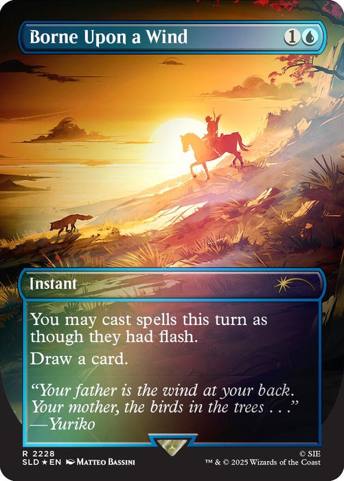 Image for Borne Upon a Wind (Rainbow Foil) (2228) (Foil) [Secret Lair Drop Series] - Magic: The Gathering