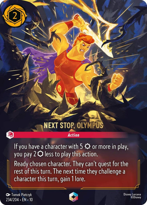 Image for Next Stop, Olympus (Enchanted) (234/204) (Holofoil) [Whispers in the Well] - Disney Lorcana