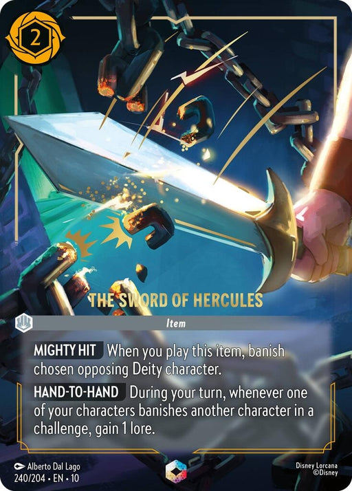 Image for The Sword of Hercules (Enchanted) (240/204) (Holofoil) [Whispers in the Well] - Disney Lorcana