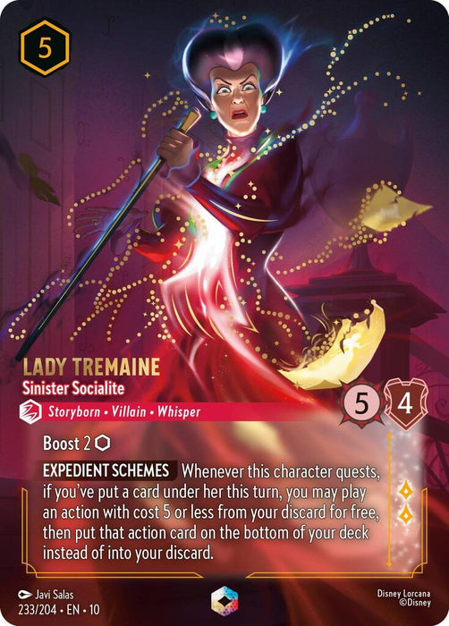 Image for Lady Tremaine - Sinister Socialite (Enchanted) (233/204) (Holofoil) [Whispers in the Well] - Disney Lorcana