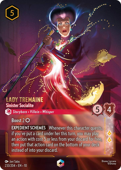 Image for Lady Tremaine - Sinister Socialite (Enchanted) (233/204) (Holofoil) [Whispers in the Well] - Disney Lorcana