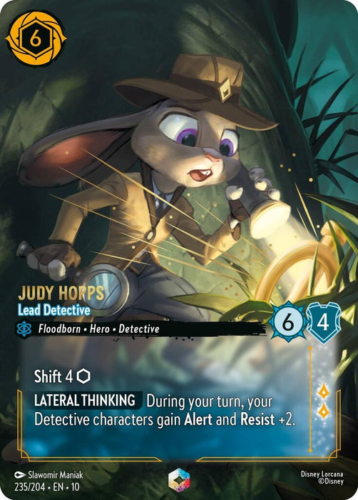 Image for Judy Hopps - Lead Detective (Enchanted) (235/204) (Holofoil) [Whispers in the Well] - Disney Lorcana
