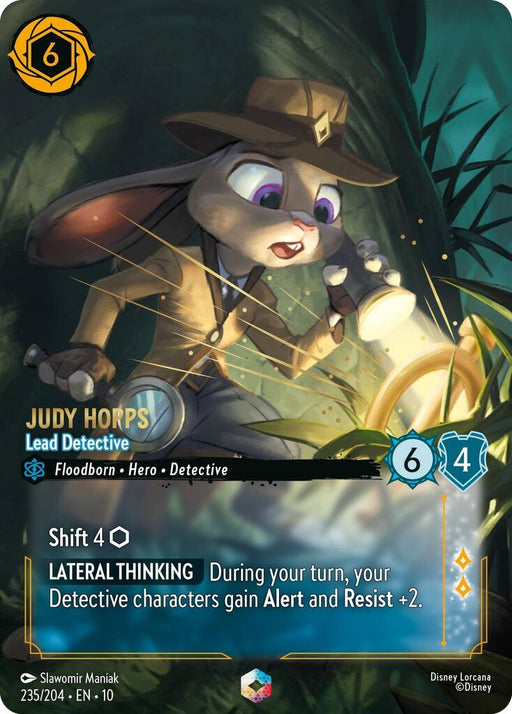 Image for Judy Hopps - Lead Detective (Enchanted) (235/204) (Holofoil) [Whispers in the Well] - Disney Lorcana