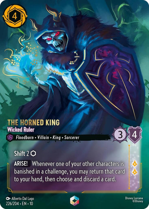 Image for The Horned King - Wicked Ruler (Enchanted) (226/204) (Holofoil) [Whispers in the Well] - Disney Lorcana