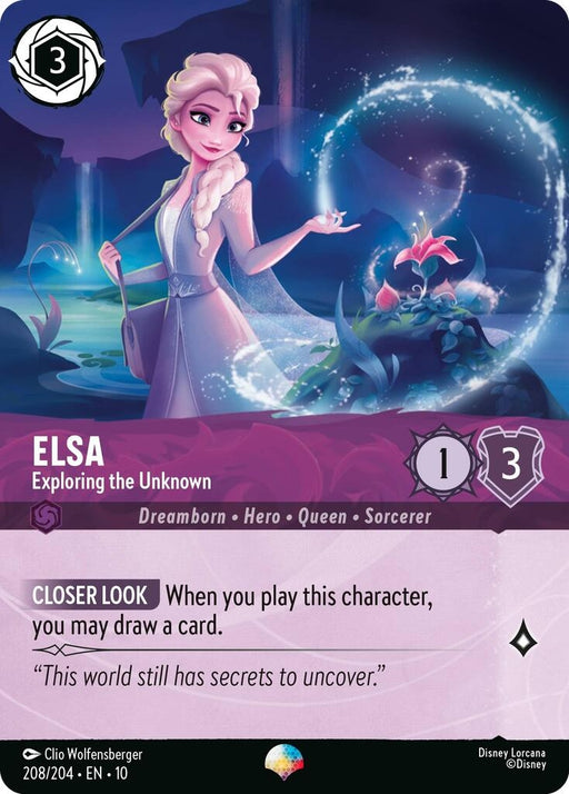 Image for Elsa - Exploring the Unknown (Epic) (208/204) (Holofoil) [Whispers in the Well] - Disney Lorcana