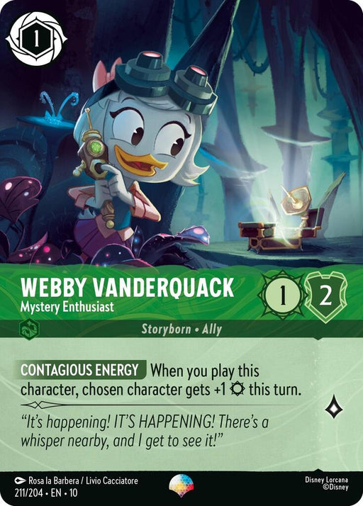Image for Webby Vanderquack - Mystery Enthusiast (Epic) (211/204) (Holofoil) [Whispers in the Well] - Disney Lorcana