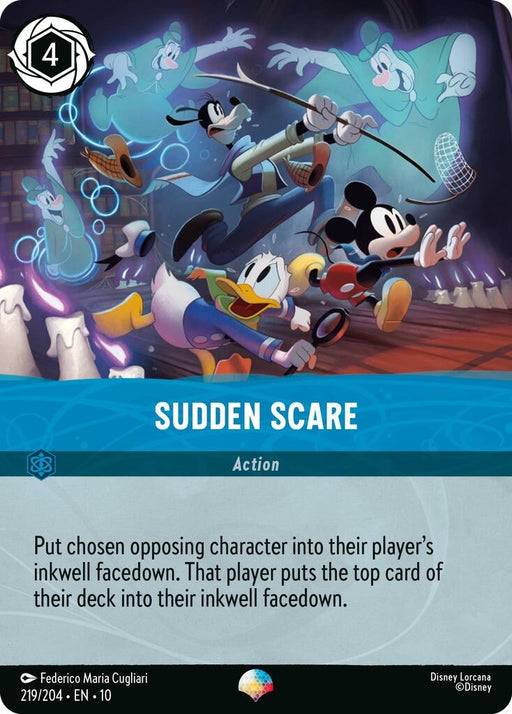 Image for Sudden Scare (Epic) (219/204) (Holofoil) [Whispers in the Well] - Disney Lorcana