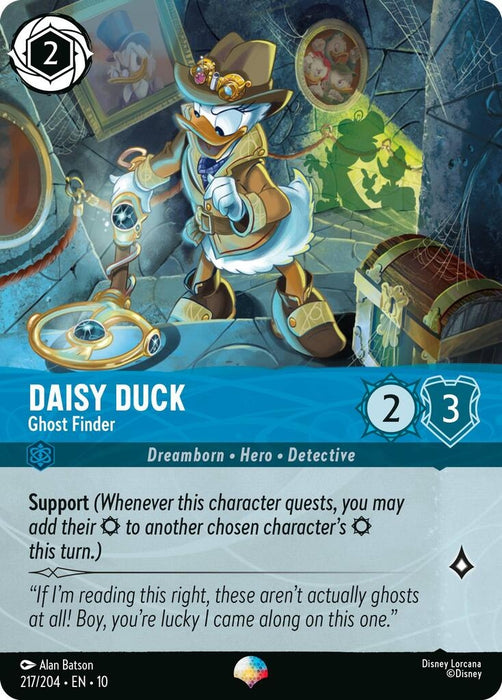 Image for Daisy Duck - Ghost Finder (Epic) (217/204) (Holofoil) [Whispers in the Well] - Disney Lorcana
