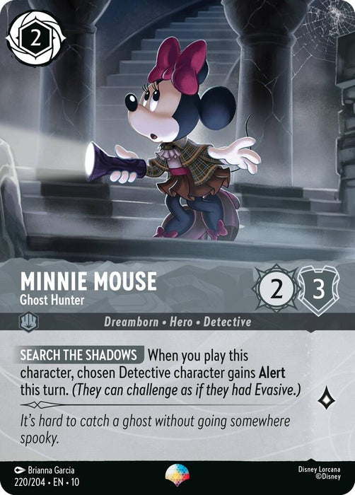 Image for Minnie Mouse - Ghost Hunter (Epic) (220/204) (Holofoil) [Whispers in the Well] - Disney Lorcana