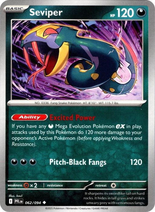 Image for Seviper (062/094) [ME02: Phantasmal Flames] - Pokemon