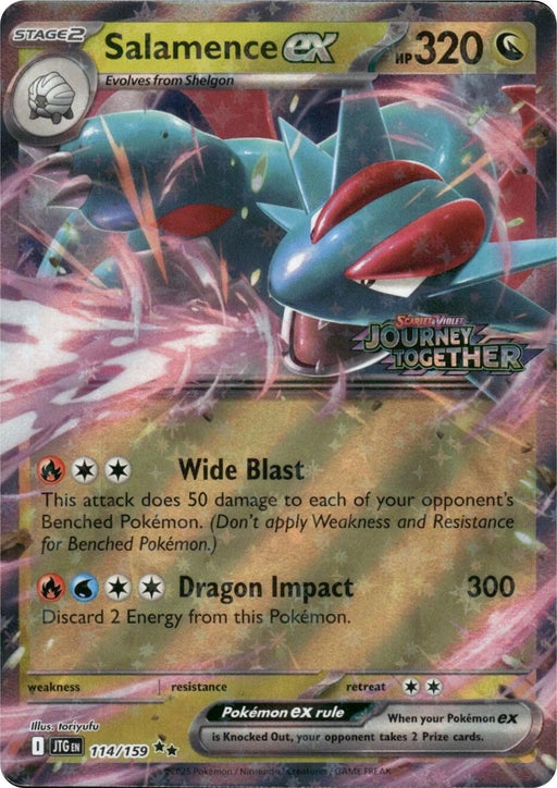 Image for Salamence ex - 114/159 (Journey Together Stamped) (114/159) (Holofoil) [Miscellaneous Cards & Products] - Pokemon