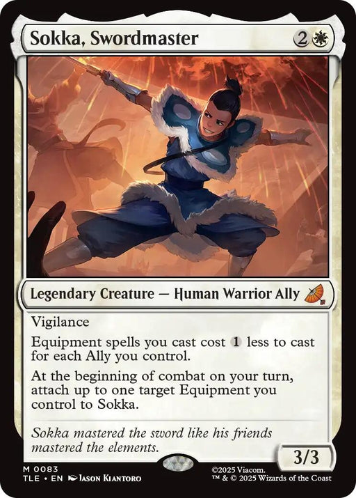 Image for Sokka, Swordmaster (83) [Avatar: The Last Airbender: Eternal-Legal] - Magic: The Gathering