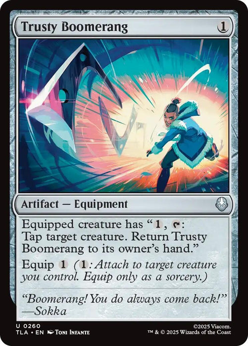 Image for Trusty Boomerang (260) (Foil) [Avatar: The Last Airbender] - Magic: The Gathering
