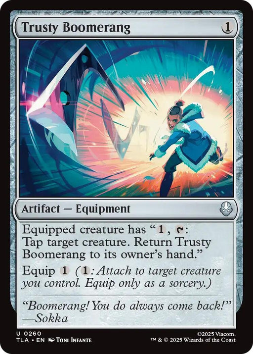 Image for Trusty Boomerang (260) (Foil) [Avatar: The Last Airbender] - Magic: The Gathering