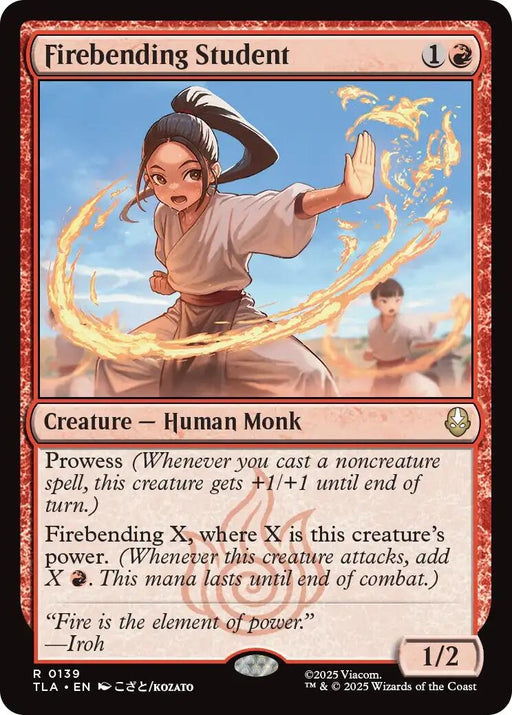 Image for Firebending Student (139) (Foil) [Avatar: The Last Airbender] - Magic: The Gathering