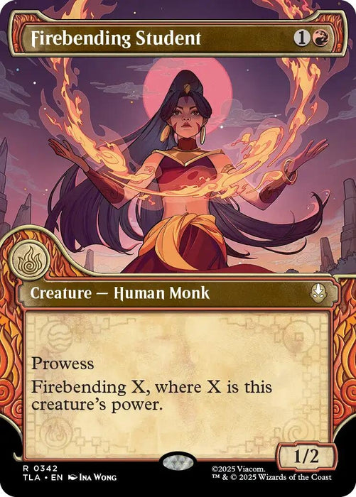 Image for Firebending Student (Showcase) (342) (Foil) [Avatar: The Last Airbender] - Magic: The Gathering