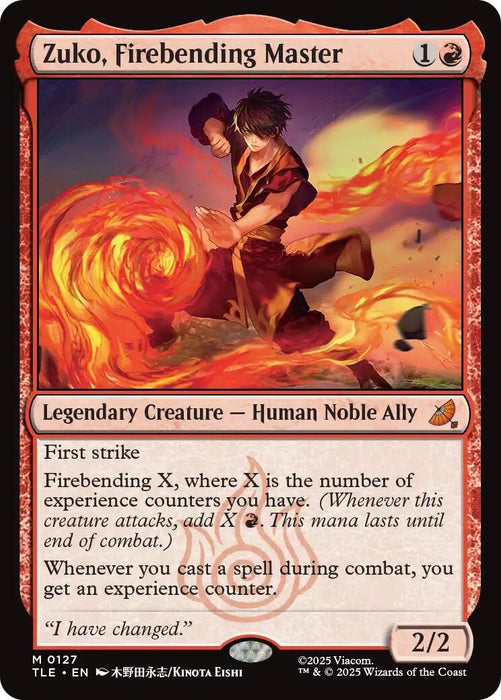Image for Zuko, Firebending Master (127) (Foil) [Avatar: The Last Airbender: Eternal-Legal] - Magic: The Gathering