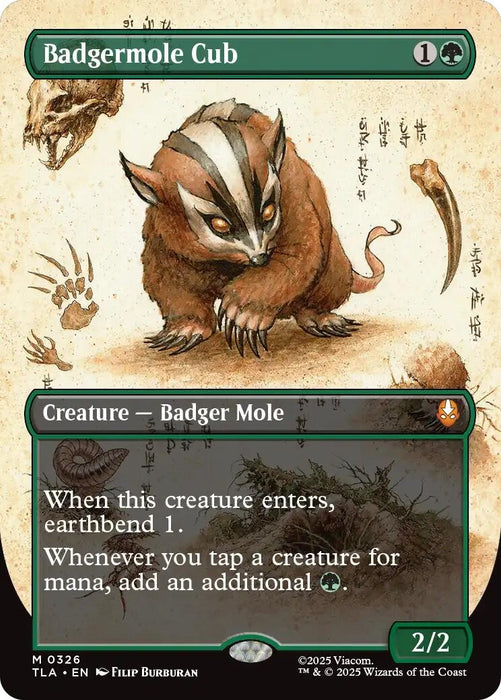 Image for Badgermole Cub (Borderless) (326) (Foil) [Avatar: The Last Airbender] - Magic: The Gathering