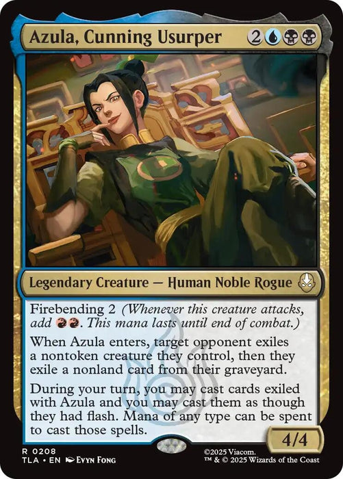 Image for Azula, Cunning Usurper (208) (Foil) [Avatar: The Last Airbender] - Magic: The Gathering