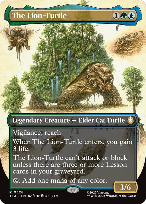 Image for The Lion-Turtle (Borderless) (328) [Avatar: The Last Airbender] - Magic: The Gathering