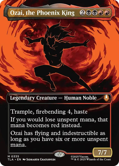 Image for Ozai, the Phoenix King (0335) (Borderless) (335) [Avatar: The Last Airbender] - Magic: The Gathering