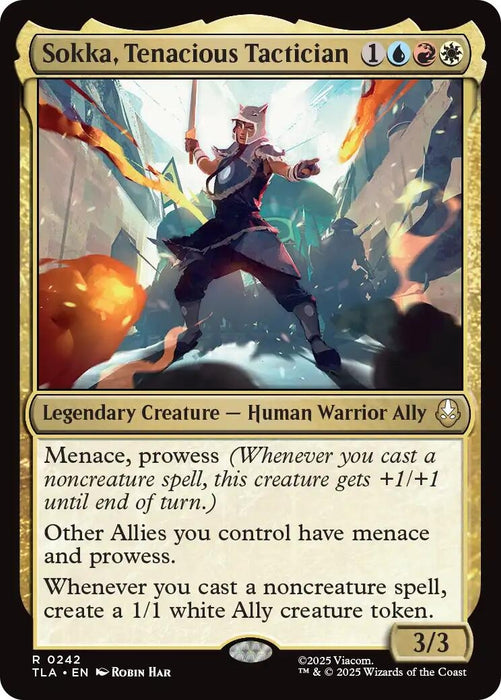 Image for Sokka, Tenacious Tactician (242) (Foil) [Avatar: The Last Airbender] - Magic: The Gathering