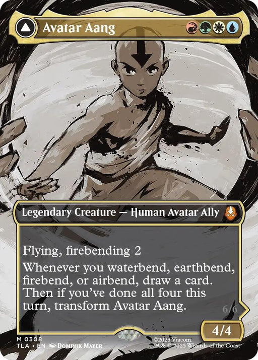 Image for Avatar Aang (Borderless) (308) (Foil) [Avatar: The Last Airbender] - Magic: The Gathering