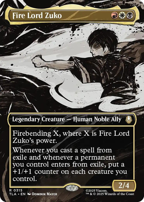 Fire Lord Zuko (Borderless) (315) (Foil) [Avatar: The Last Airbender]