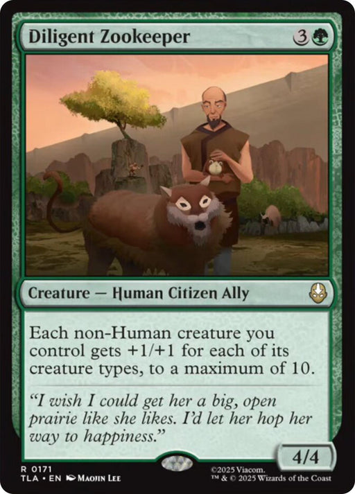 Image for Diligent Zookeeper (171) (Foil) [Avatar: The Last Airbender] - Magic: The Gathering