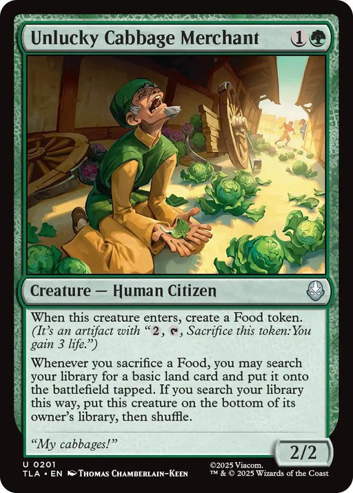 Image for Unlucky Cabbage Merchant (201) (Foil) [Avatar: The Last Airbender] - Magic: The Gathering