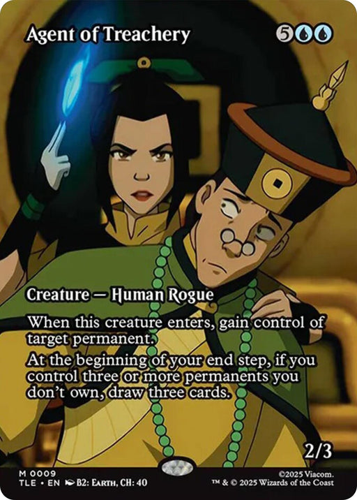 Image for Agent of Treachery (Borderless) (9) (Foil) [Avatar: The Last Airbender: Eternal-Legal] - Magic: The Gathering