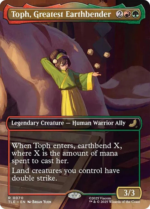 Image for Toph, Greatest Earthbender (Borderless) (70) [Avatar: The Last Airbender: Eternal-Legal] - Magic: The Gathering