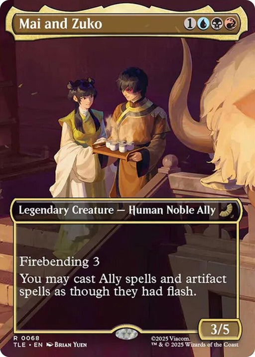 Image for Mai and Zuko (Borderless) (68) (Foil) [Avatar: The Last Airbender: Eternal-Legal] - Magic: The Gathering