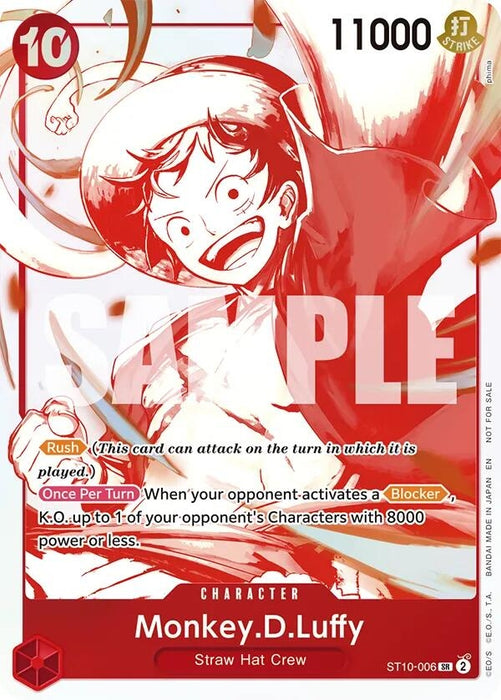 Monkey.D.Luffy - ST10-006 (3rd Anniversary Treasure Campaign Pack) (ST10-006) (Foil) [One Piece Promotion Cards]