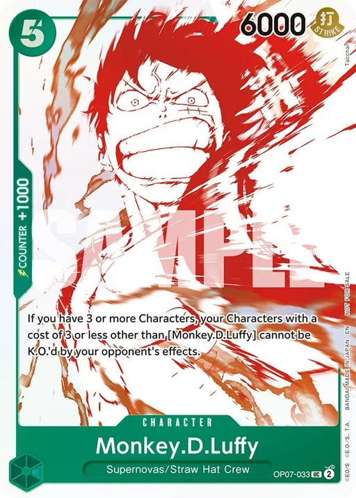 Image for Monkey.D.Luffy - OP07-033 (3rd Anniversary Treasure Campaign Pack) (OP07-033) (Foil) [One Piece Promotion Cards] - One Piece Card Game