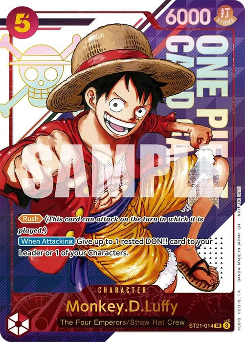 Image for Monkey.D.Luffy - ST21-014 (3rd Anniversary Treasure Campaign Pack) (ST21-014) (Foil) [One Piece Promotion Cards] - One Piece Card Game