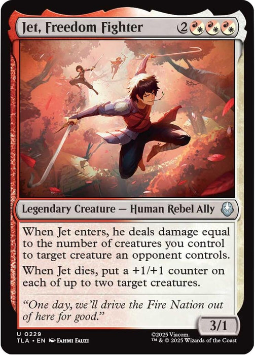 Image for Jet, Freedom Fighter (229) [Avatar: The Last Airbender] - Magic: The Gathering