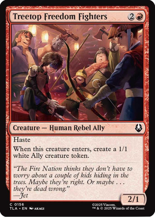 Image for Treetop Freedom Fighters (156) (Foil) [Avatar: The Last Airbender] - Magic: The Gathering