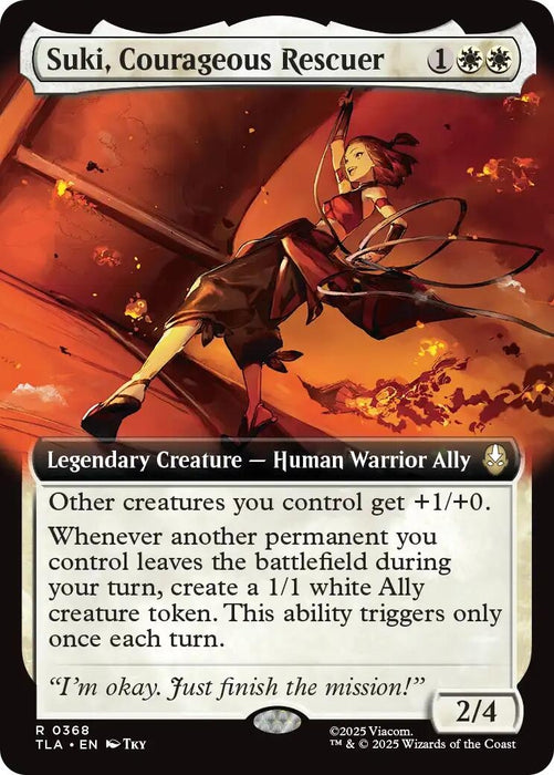 Suki, Courageous Rescuer (Extended Art) (368) (Foil) [Avatar: The Last Airbender]