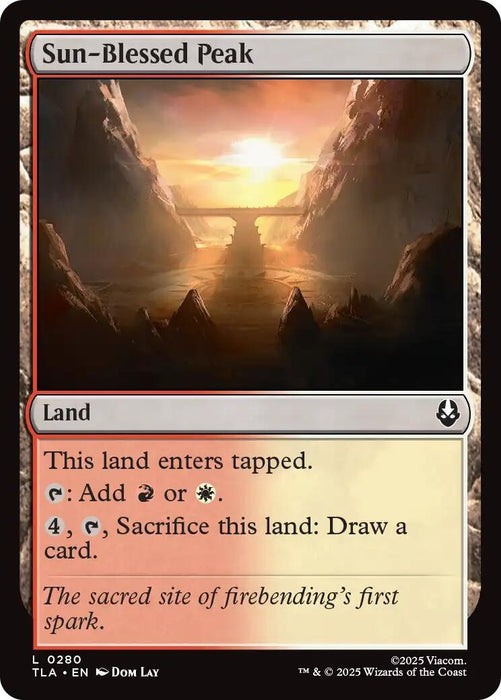 Image for Sun-Blessed Peak (280) (Foil) [Avatar: The Last Airbender] - Magic: The Gathering