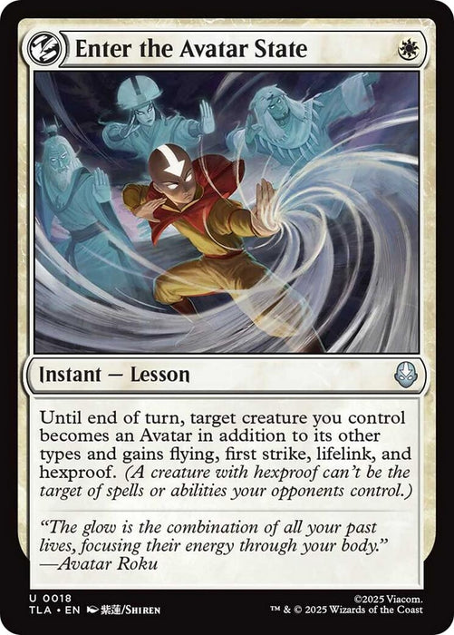 Image for Enter the Avatar State (18) (Foil) [Avatar: The Last Airbender] - Magic: The Gathering