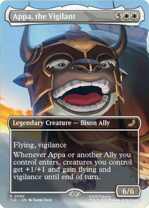 Image for Appa, the Vigilant (Borderless) (62) [Avatar: The Last Airbender: Eternal-Legal] - Magic: The Gathering