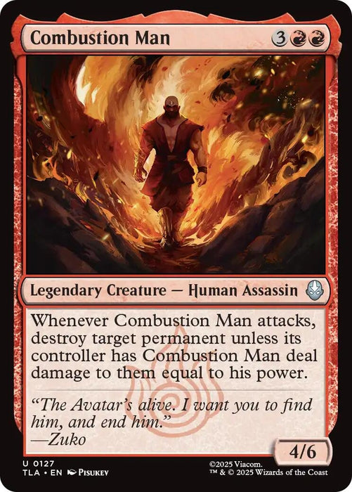 Image for Combustion Man (127) (Foil) [Avatar: The Last Airbender] - Magic: The Gathering
