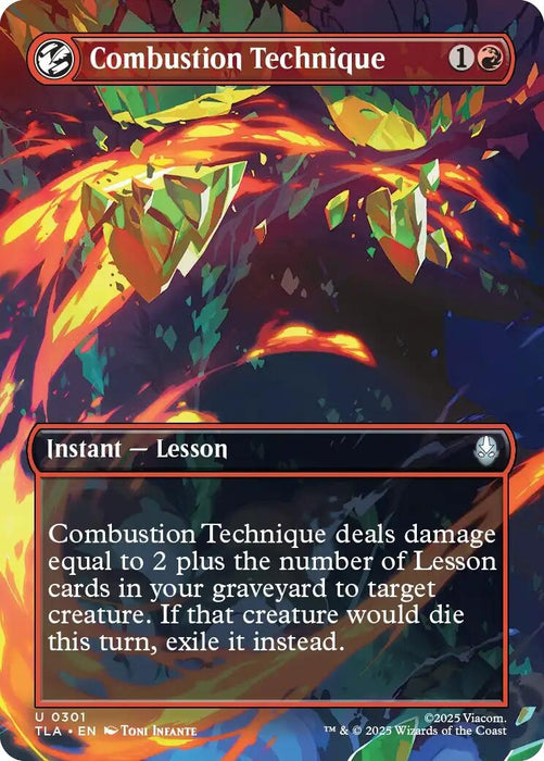 Image for Combustion Technique (Borderless) (301) [Avatar: The Last Airbender] - Magic: The Gathering
