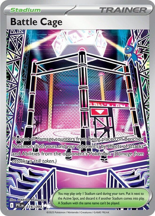 Image for Battle Cage (116/094) (Holofoil) [ME02: Phantasmal Flames] - Pokemon