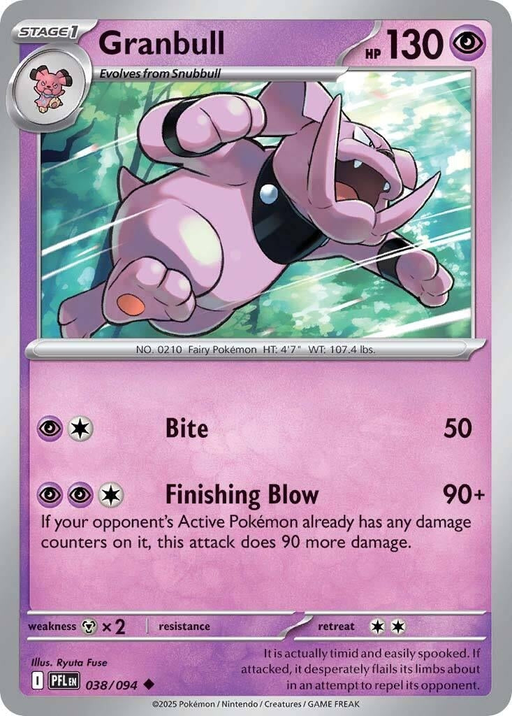 Granbull (038/094) (Reverse Holofoil) [ME02: Phantasmal Flames ...