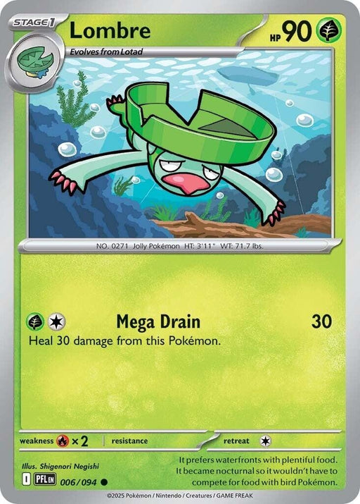 Image for Lombre (006/094) (Reverse Holofoil) [ME02: Phantasmal Flames] - Pokemon