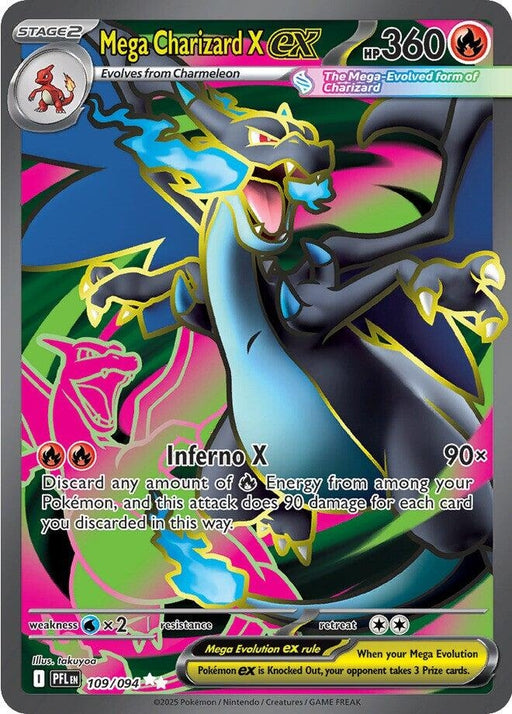 Image for Mega Charizard X ex (109/094) (Holofoil) [ME02: Phantasmal Flames] - Pokemon